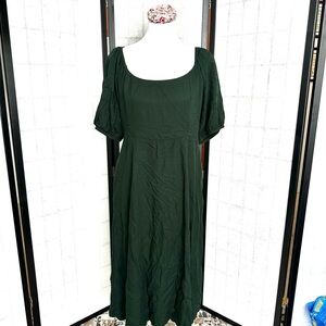 Old Navy Fit and Flare Crepe Midi Dress